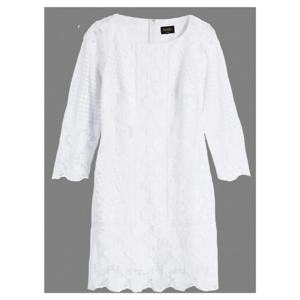 Laundry by Shelli Segal Verena Embroidered Cress SZ 12 NWT